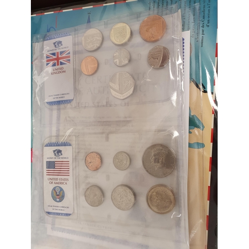 225 - US State Quarters Custom Display Case, plus part selection of Quarters, plus loose examples, a set o... 