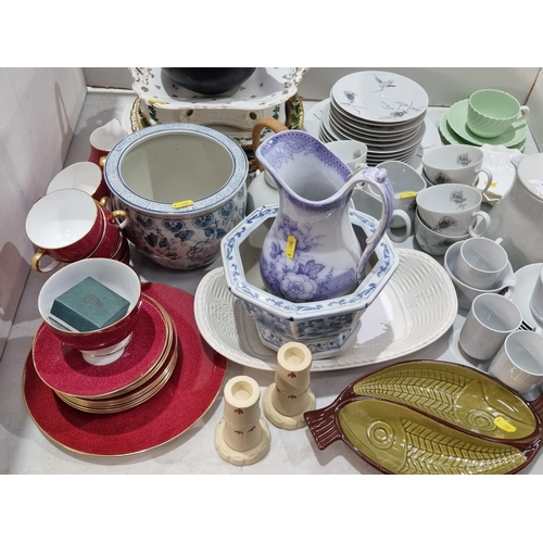 263 - A quantity of various China including a Fish Serving Dish, an Arabia part Coffee Set, made in Finlan... 