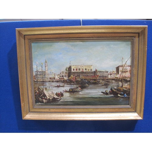 355 - MANNER OF FRANCESCO GUARDI. Venice, oil on canvas, 15 x 22 in (Mez)