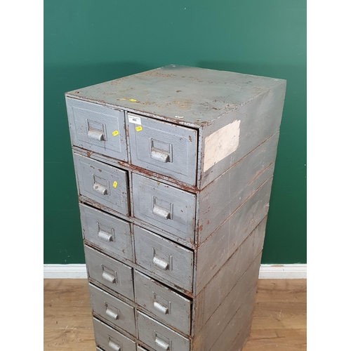 460 - A metal Tool Chest of drawers 4ft H x 1ft 8in W (R3)