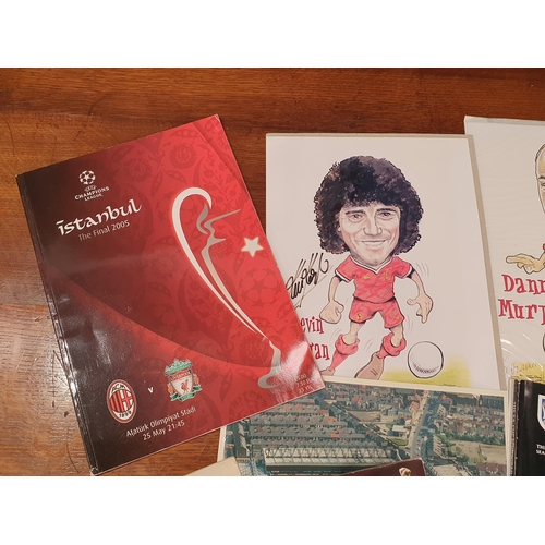 479 - A Collection of Liverpool Football Club memorabilia including, three Norman Hood Caricatures, Danny ... 