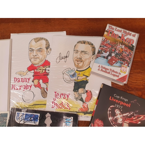 479 - A Collection of Liverpool Football Club memorabilia including, three Norman Hood Caricatures, Danny ... 