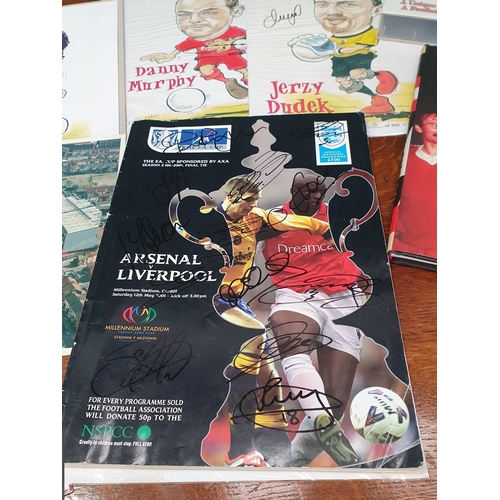 479 - A Collection of Liverpool Football Club memorabilia including, three Norman Hood Caricatures, Danny ... 