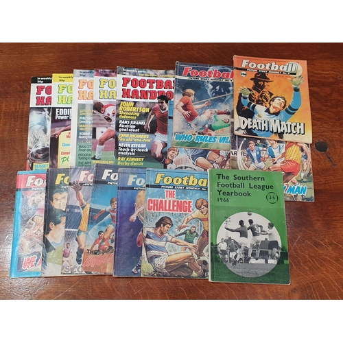 488 - Football related items including, a quantity of Football Handbook, a collection of Football Picture ... 