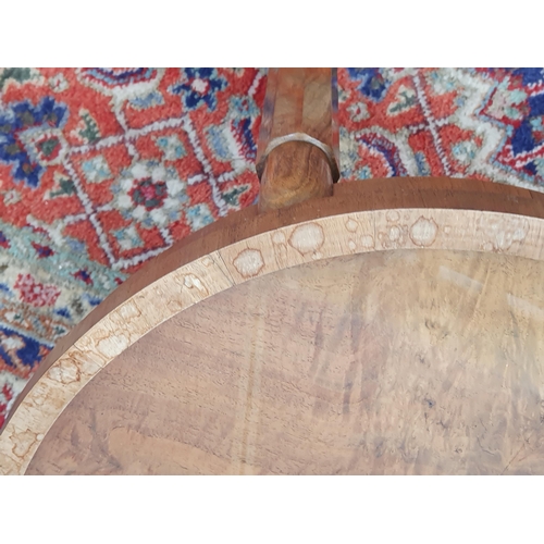 5 - An Art Deco style walnut tray top circular Occasional Table 1ft 8in D x 1ft 6in H (R6)