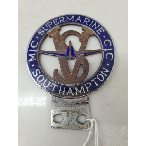 54 - A Supermarine Southampton Motor Cycle and Car Club Badge and a Commemorative Titanic 80th Anniversar... 