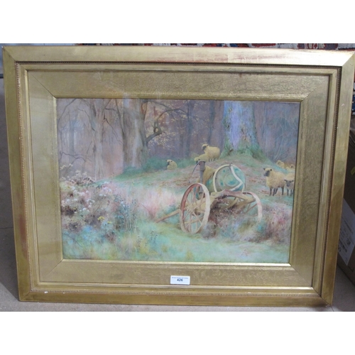 714 - GEORGE MARKS (1857-1933) At the Forest's Edge, signed and dated 1885, watercolour, 15 1/2 x 22 in