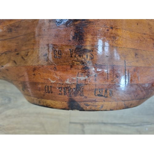 1050 - An early 20th Century laminated mahogany Avro 504K Gnome Propeller stamped '247', 8ft 1in L, togethe... 