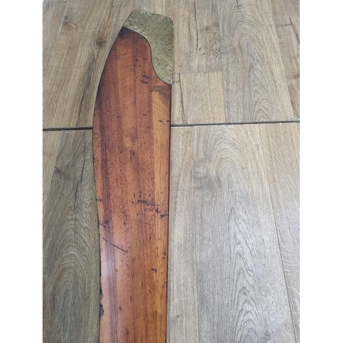 1050 - An early 20th Century laminated mahogany Avro 504K Gnome Propeller stamped '247', 8ft 1in L, togethe... 