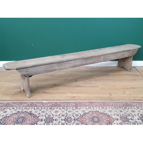 789 - A Antique rustic Elm Bench, A/F, 1ft 5