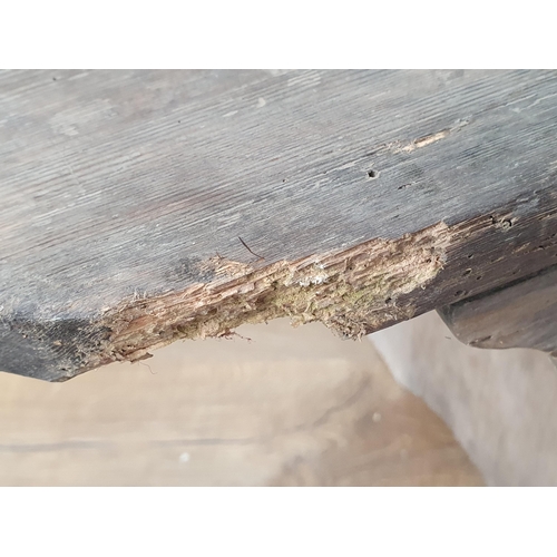 789 - A Antique rustic Elm Bench, A/F, 1ft 5