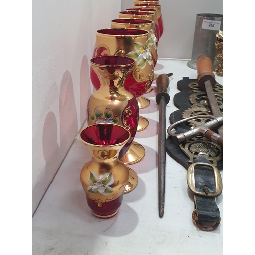 A quantity of Horse Brasses, a Steel, a brass Dragon, a Candelabra, a