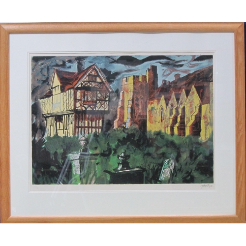 705 - JOHN EGERTON CHRISTMAS PIPER (1903-1992) . Stokesay Castle, (Levinson no. 321) pencil signed, and nu... 