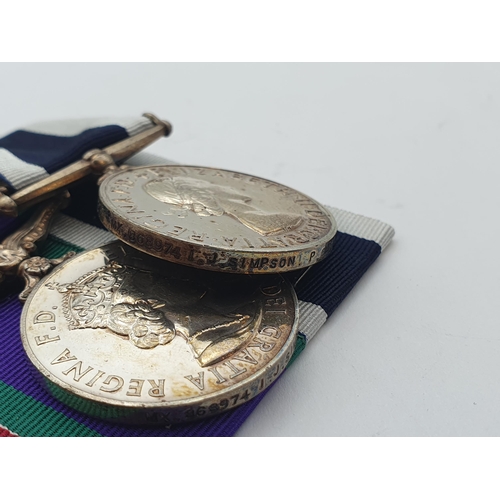 1013 - Three; Naval General Service 1915-62 with 'Brunei' Clasp, General Service Medal with 'Borneo' and 'M... 