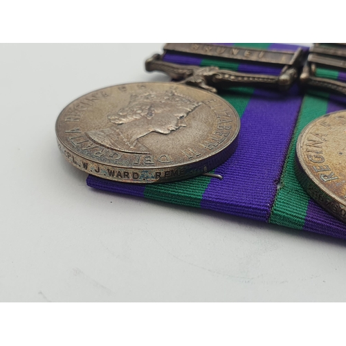 1015 - Pair; General Service Medal with 'Brunei' Clasp, Campaign Service Medal with 'Borneo', 'Malay Penins... 