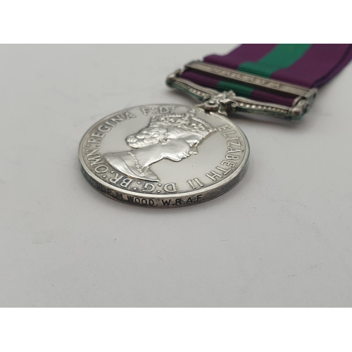 1017 - General Service Medal with 'Malaya' Clasp engraved to 2818507 S.A.C.W. P.M. Wood, W.R.A.F., with Box... 