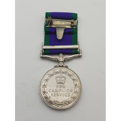 1023 - Campaign Service Medal with 'Northern Ireland' Clasp engraved to 2437084 Rifleman M.B. Spillett, Roy... 