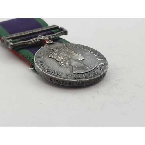 1029 - Campaign Service Medal with 'South Arabia' Clasp engraved to 23908659 Guardsman P. Llewellyn, Welsh ... 