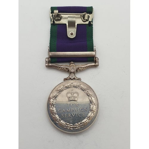 1032 - Campaign Service Medal with 'Northern Ireland' Clasp engraved to 24408626 Pte. P.D. Davies, Royal Re... 