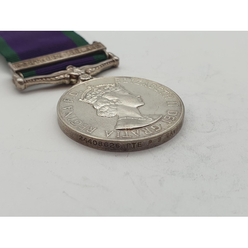 1032 - Campaign Service Medal with 'Northern Ireland' Clasp engraved to 24408626 Pte. P.D. Davies, Royal Re... 