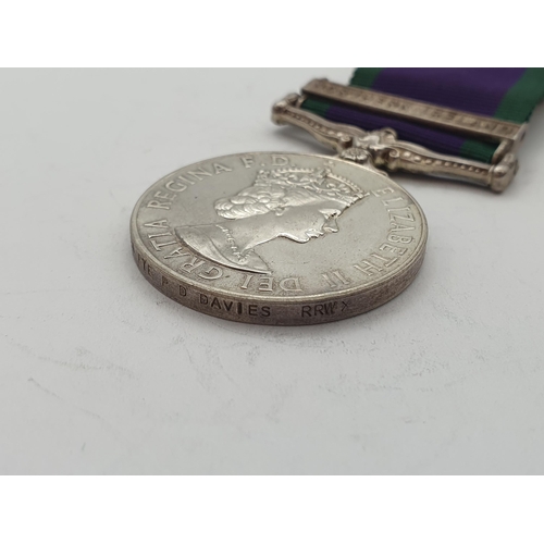 1032 - Campaign Service Medal with 'Northern Ireland' Clasp engraved to 24408626 Pte. P.D. Davies, Royal Re... 