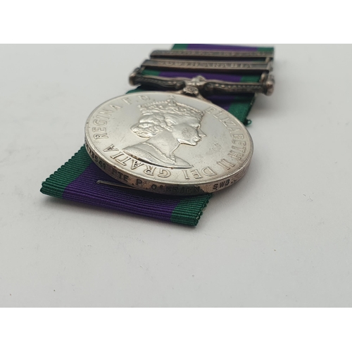 1035 - Campaign Service Medal with 'South Arabia' and 'Northern Ireland' Clasps engraved to 23673541 Pte. P... 