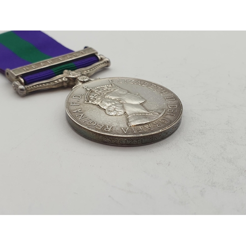 1036 - General Service Medal with 'Near East' Clasp engraved to 23281231 Gunner K. Thompson, Royal Artiller... 