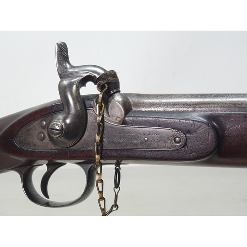 1059 - A very fine .577 two band volunteer Enfield by John Dickson of Edinburgh, the 33 inch barrel with fi... 