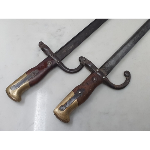 1076 - Two 1878 Pattern Fusil Gras Bayonets