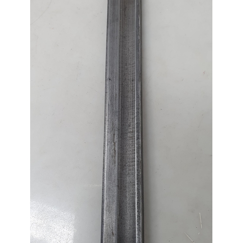 1077 - An Australian 1907 Pattern Bayonet by Lithgow, stamped '42' and '4400', in steel scabbard