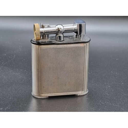 297 - An Art Deco, KLM Dutch Airlines 935 silver Jumbo lift arm Table Lighter, commemorating the 1935 flig... 