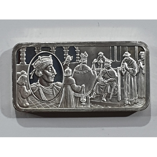 334 - A 1000 Years of British Monarchy sterling silver Ingot Collection (973-1973), fifty hallmarked silve... 