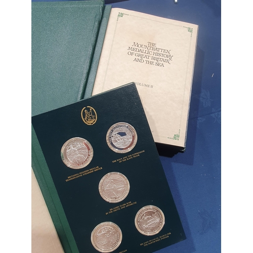 338 - The Mountbatten Medallic History of Great Britain and the Sea, sterling silver Medal Collection, fif... 