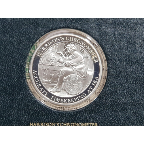 338 - The Mountbatten Medallic History of Great Britain and the Sea, sterling silver Medal Collection, fif... 