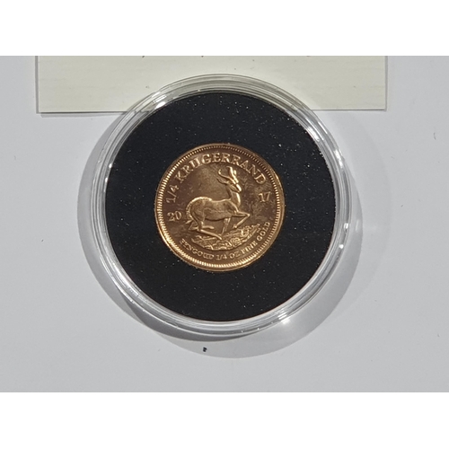 349 - A 2017 ¼ Krugerrand with COA