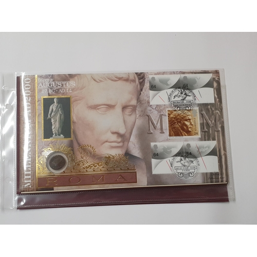 370 - A small collection of Numismatic Coin Covers, containing a Henry III void Long Cross Penny, an Eliza... 