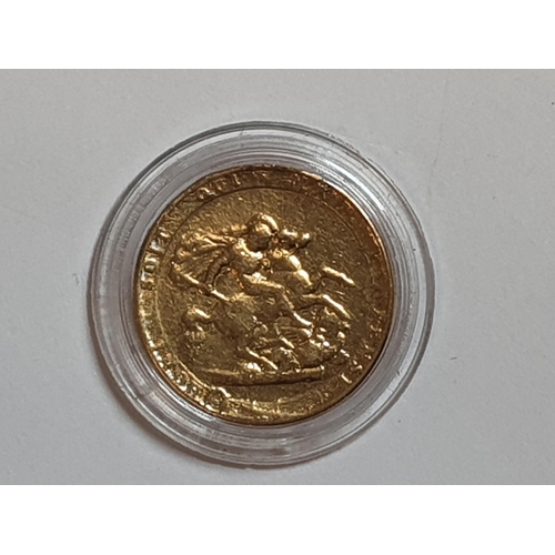 403 - A George III, 1820, Gold Sovereign (ex mount?)