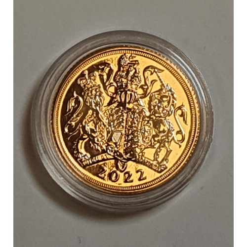 408 - A Queen Elizabeth II 2022 Gold Sovereign Platinum Jubilee