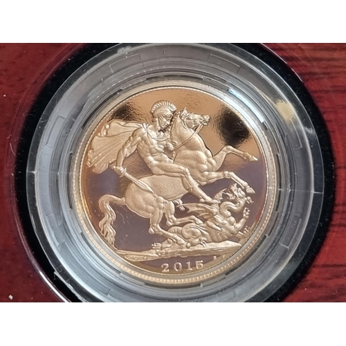 489 - A QEII 2015 Proof Sovereign, in case of issue with COA