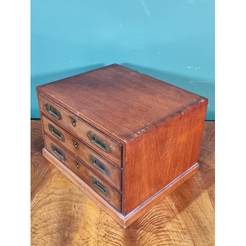 525 - A three drawer Artists box/Collectors cabinet