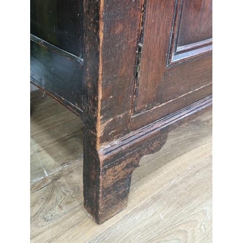 566 - A 19th Century mixed woods Dresser and Rack, the rack with carved frieze above shelves, the base fit... 