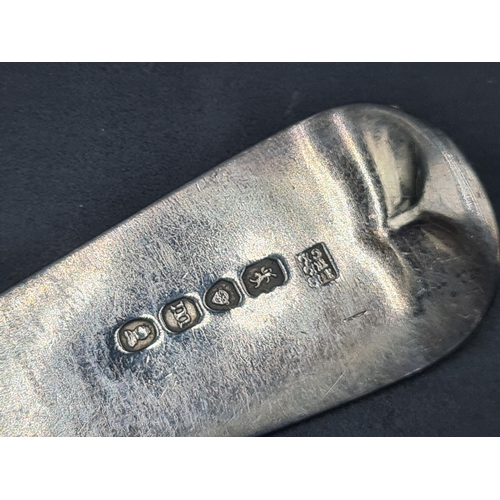 60 - Four Georgian silver Table Spoons fiddle pattern engraved initials, London 1809 & 1827, 290gms