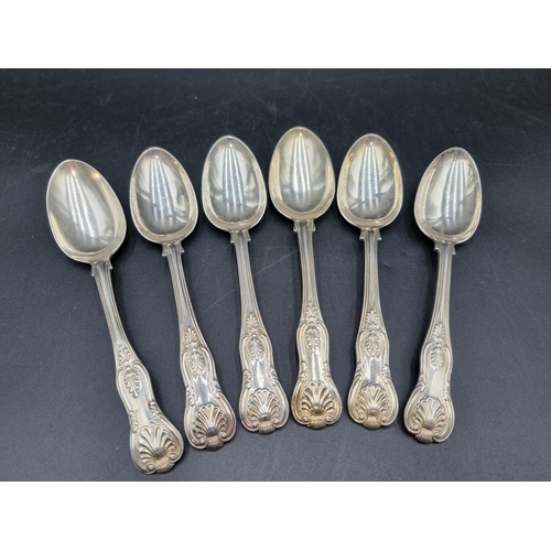 65 - A matched Set of 19th century silver Cutlery, king's pattern, various dates, makers and assay office... 