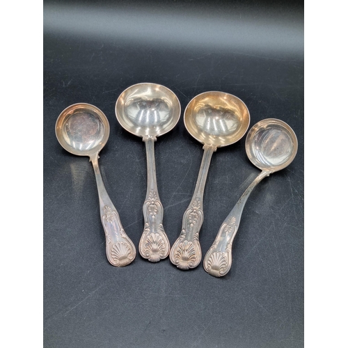 65 - A matched Set of 19th century silver Cutlery, king's pattern, various dates, makers and assay office... 