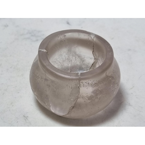 842 - An Ancient Roman/Egyptian? Rock Crystal Bowl, A/F - Cracked, 2