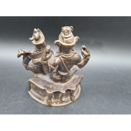 851 - An antique Tibetan Bronze of two Figures, 5in