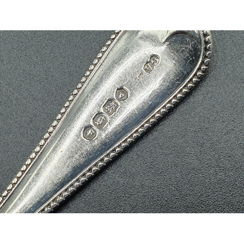 95 - A part Set of Victorian silver Cutlery old english bead pattern engraved indistinct initials, London... 