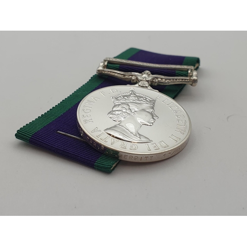 983 - Campaign Service Medal with 'Northern Ireland' Clasp engraved to 24158432 Trooper F.P. Merritt, 17th... 