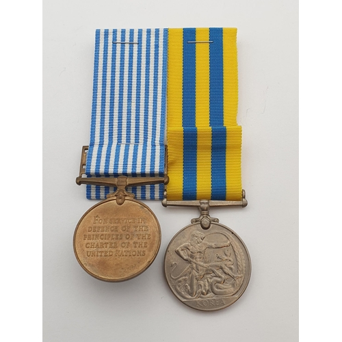 988 - Pair; Queen's Korea Medal and UN Korea to L/SFX817937 Leading Electrical Mechanic T. Hogan