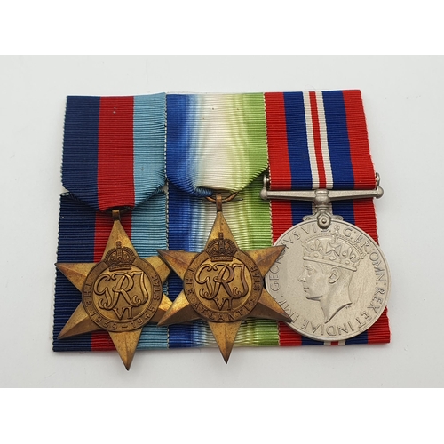 990 - Three; WWII 1939-45 Star, Atlantic Star and War Medal to P/JX158885 Able Seaman Alfred C. Hudson wit... 